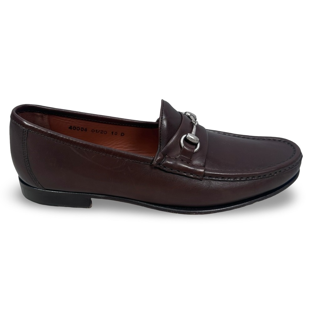 Allen Edmonds Verona II Mens 10 D Dark Brown Leather Bit Loafers Made in Italy